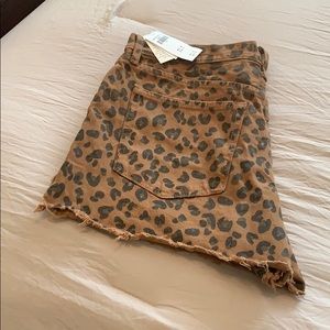 Abercrombie Cheetah Jean Shorts